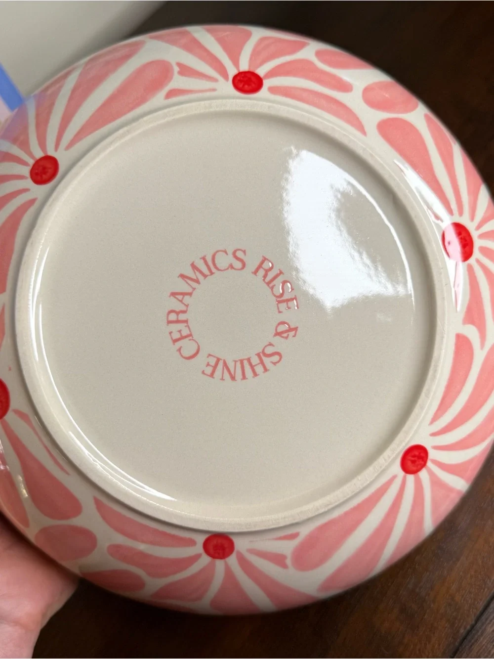 Rise & Shine Ceramics — Pink Retro Flower Fruit Bowl - gorgeous!